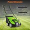 Metal Electric Lawn Dethatcher Scarifier with Adjustable Height and 14.5 Gallon Grass Bag
